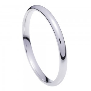 Stergiadis wedding rings 14K white gold polished 2.50 mm (C60), 2735.