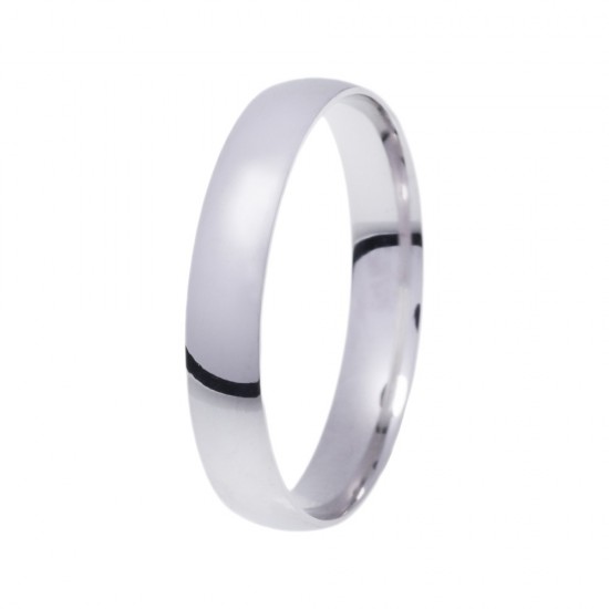 Stergiadis wedding rings 14K white gold polished 4.00 mm (HR2B), 2745.