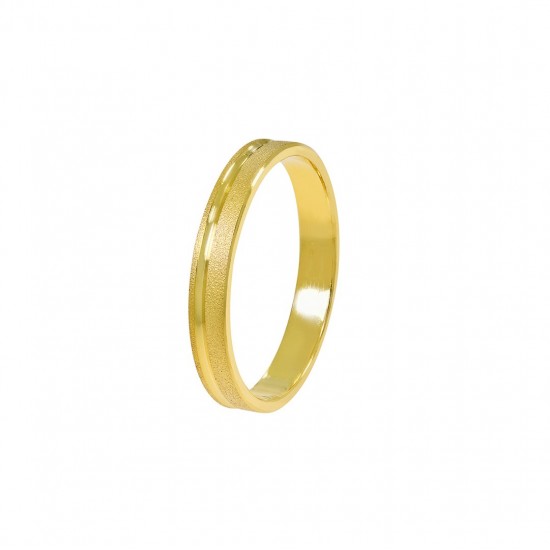 Stergiadis wedding rings 14K yellow gold textured-shiny 3.50 mm (SAT3),