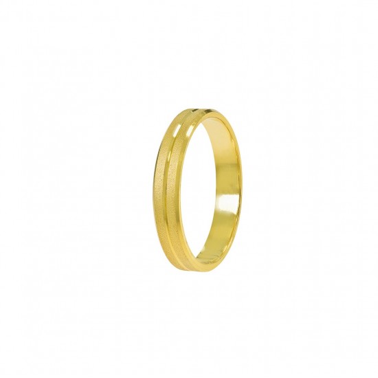 Stergiadis wedding rings 14K yellow gold textured 4.00 mm (SAT4), 2823.