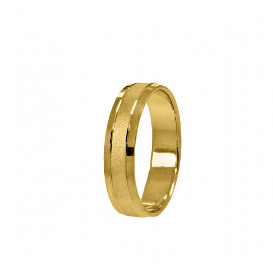 Stergiadis wedding rings 14K yellow gold textured-shiny 5.50 mm (SAT8), 2848.