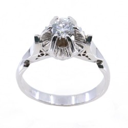 18K white gold single stone ring with 0.37 ct diamond (with IGL certification), 3005.