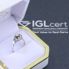 18K white gold single stone ring with 0.37 ct diamond (with IGL certification), 3005.