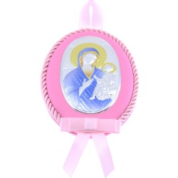 Children's icon Virgin Mary with baby in pink color, Prince Silvero MA/D510-RC.