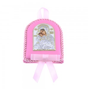 Children's icon Virgin Mary with baby in pink color, Prince Silvero MA/D11210-R.