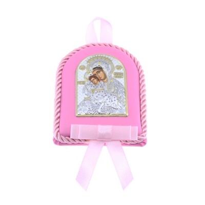 Children's icon Virgin Mary with baby in pink color, Prince Silvero MA/D11210-R.