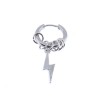 Thunder earring, unisex, steel, 3024.