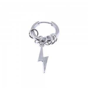 Thunder earring, unisex, steel, 3024.