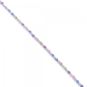 Riviera rainbow bracelet, silver with zircon, 3033.